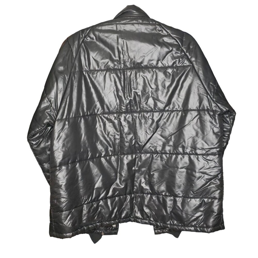 VTG Wynns Xtend Official Racing Puffer Jacket LG Black Snap Zip Closure USA 70s - Picture 14 of 14